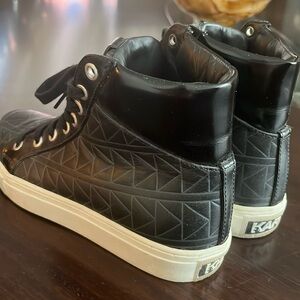 Karl Lagerfeld Leather High Top Sneakers